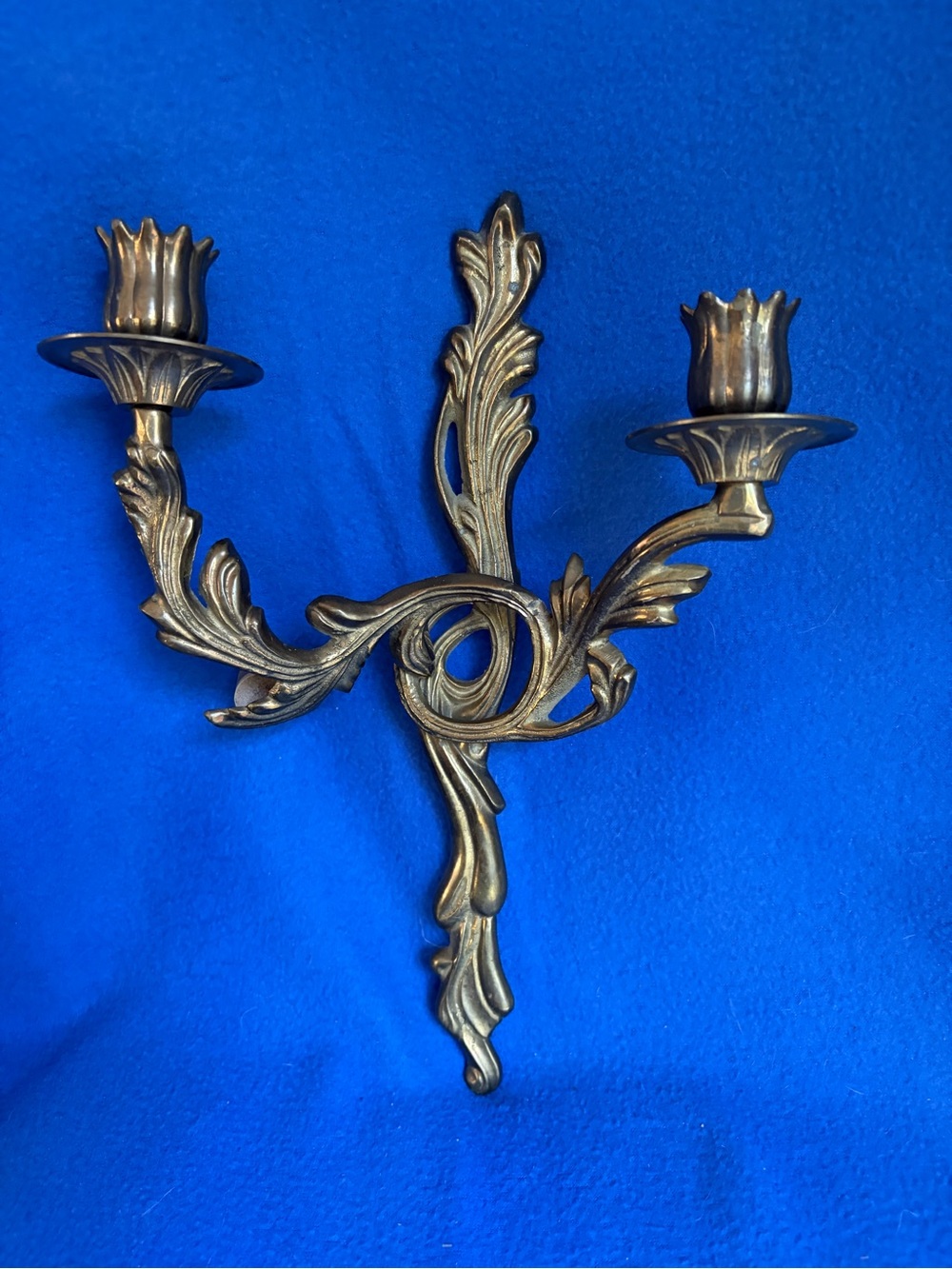Vintage Brass Wall Sconce - 2-Arm Luxurious & Elegant RARE FIND
